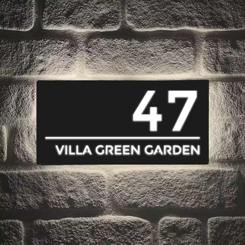 TheHiddenGoods™ Custom 3D LED House Plaque