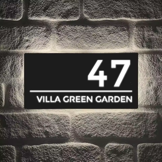TheHiddenGoods™ Custom 3D LED House Plaque
