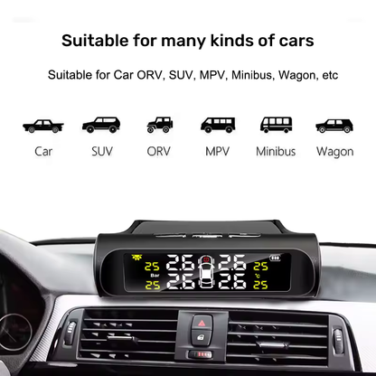 TheHiddenGoods™ Solar Car Tire Pressure Monitoring System