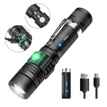 TheHiddenGoods™ Rechargeable Zoomable LED Flashlight