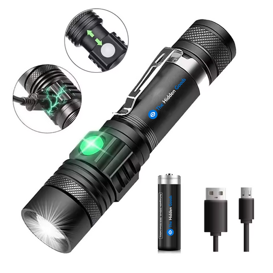 TheHiddenGoods™ Rechargeable Zoomable LED Flashlight